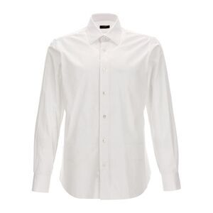 Barba Napoli White Cotton Men's Blouse